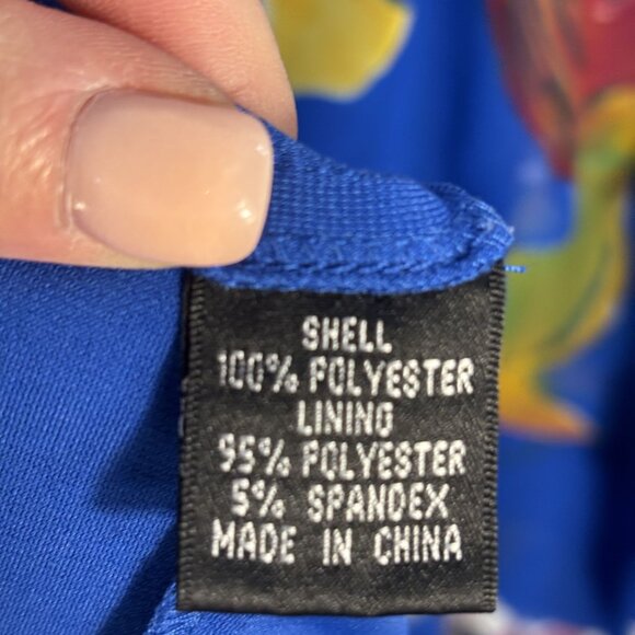 Floral Tiered Blue Sleeveless V-Neck Maxi Dress With Ruffled Layers & Multicolor - Picture 8 of 13